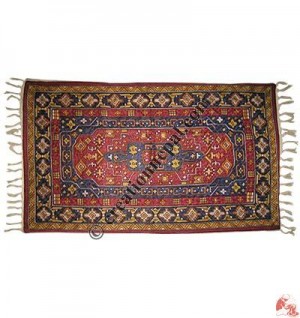 Silk embroidered rug