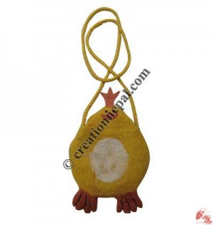 Chicken design felt passport bag