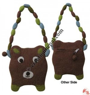 Dog design kids passport size bag