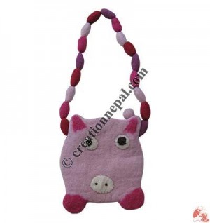 Cat design kids passport size bag
