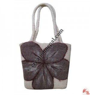 Big-flower felt bag