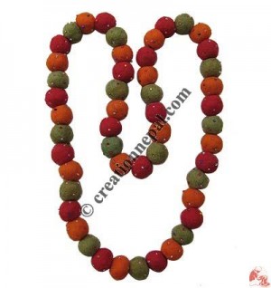 Tiny glass beads decorated balls necklace 1