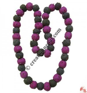 Tiny glass beads decorated balls necklace 6
