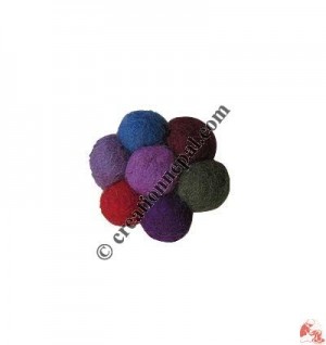 Felt balls brooch