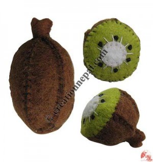 Felt kiwi (set of one and two-half)