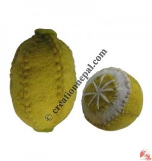 Felt Lemon (set of one and a half)