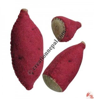 Felt sweet potato (set of one and two-half)