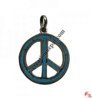 Medium size peace sign pendant
