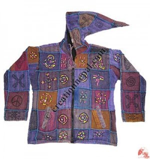 Patch-work khaddar gents jacket