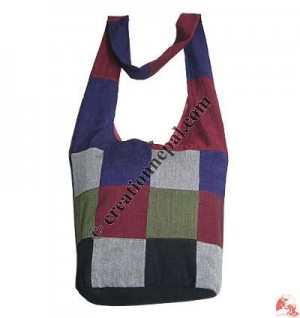 Plain five color patch-work lama bag