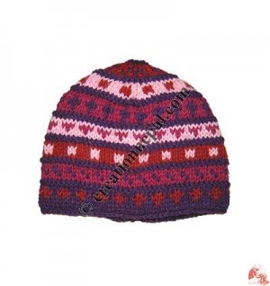 Striped woolen hat