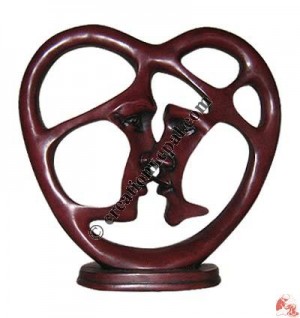 Artistic heart shape resin decorative
