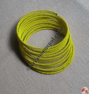Glass beads wire bangle 5