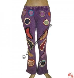 Rib Patch work design trouser
