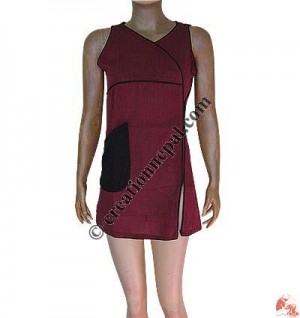 Cotton sleeveless ladies dress 4