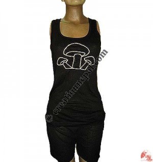 Mushroom design sleeveless top