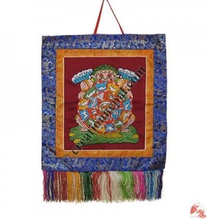 Wheel of life brocade wall hanging