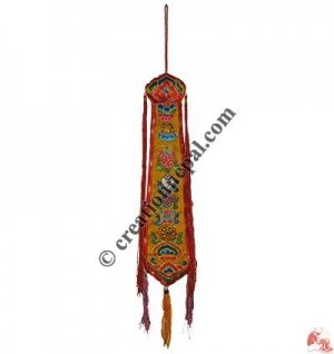 Embroidered Tashi Targey drum tail