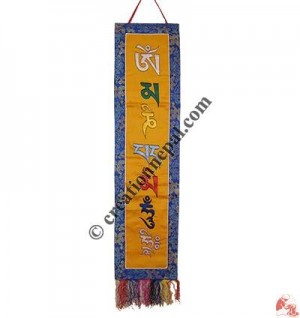 Om Mani Mantra medium brocade