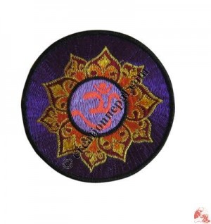 Medium size center Om lotus badge