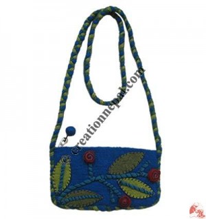 Plant design small size long strap bag