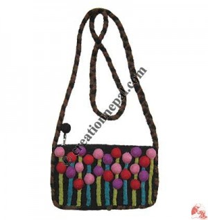 Balls on lines small size long strap bag