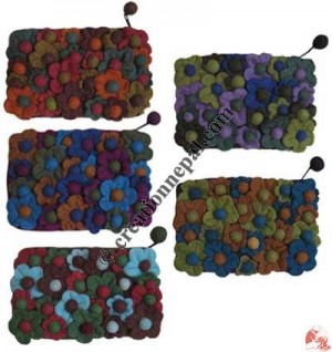 Assorted color felt purse2