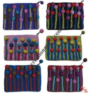 Assorted color felt purse3