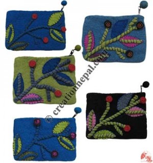 Assorted color felt purse5