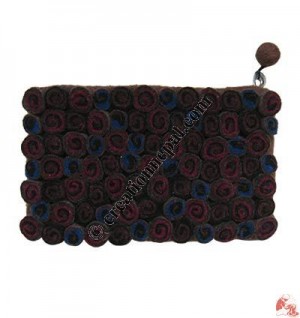 Swirl design cutting beads hand purse