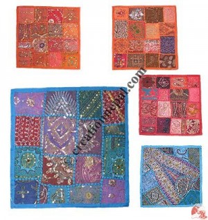 Rajasthani Jari-Sitara cushion 5