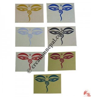 Small Buddha eye sticker (packet of 10)
