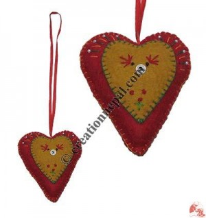 Felted woolen heart