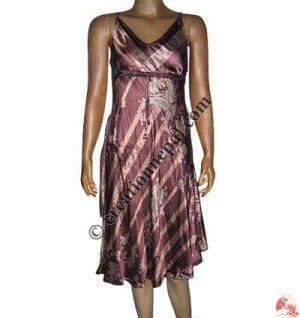 Silk satin halter dress