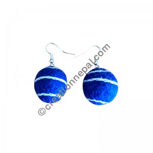 Felt beads earring