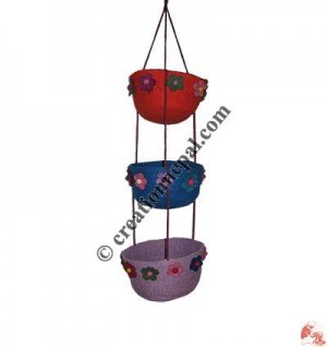 Felt hanging bowls set