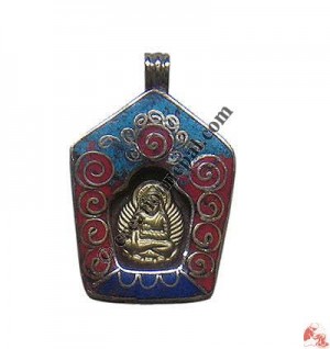 Stupa shape Buddha locket1