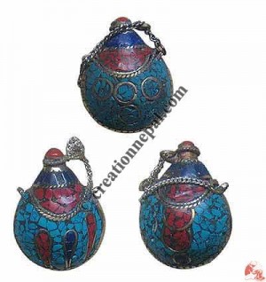 Medium size round body herbs decorative bottle