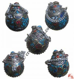 Small size round body decorative herbs bottle