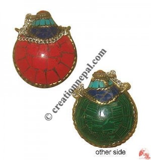 Small size round body 2-color decorative herbs bottle