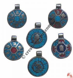 Decorated mantra locket