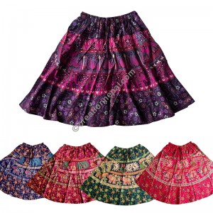 Jayapuri printed cotton mini skirt