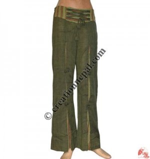 Size adjustable cotton trouser