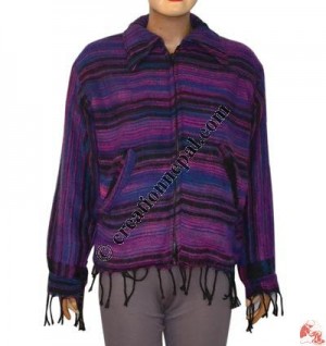 Colorful acrylic frills jacket