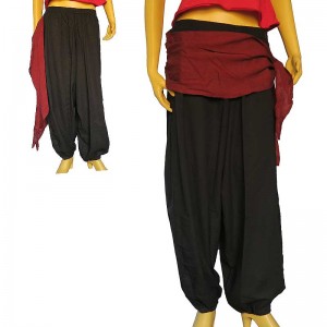 Side string design cotton harem trouser1