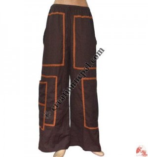 Cotton pipin design big pocket trouser