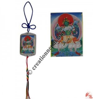 Green Tara large amulet
