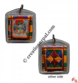 Green Tara small amulet