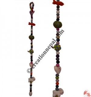 Felt beads and animal garland