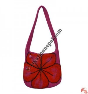 Felt big flower design bag3